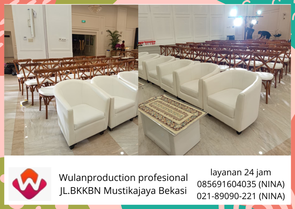 Rental Sofa Oval Putih Area Pejompongan Jakarta Pusat