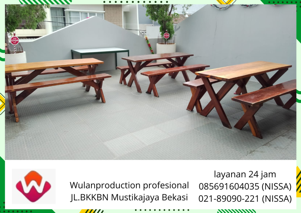 Sewa Meja Kursi Taman Extra Dan Misty Fan area Jakarta utara