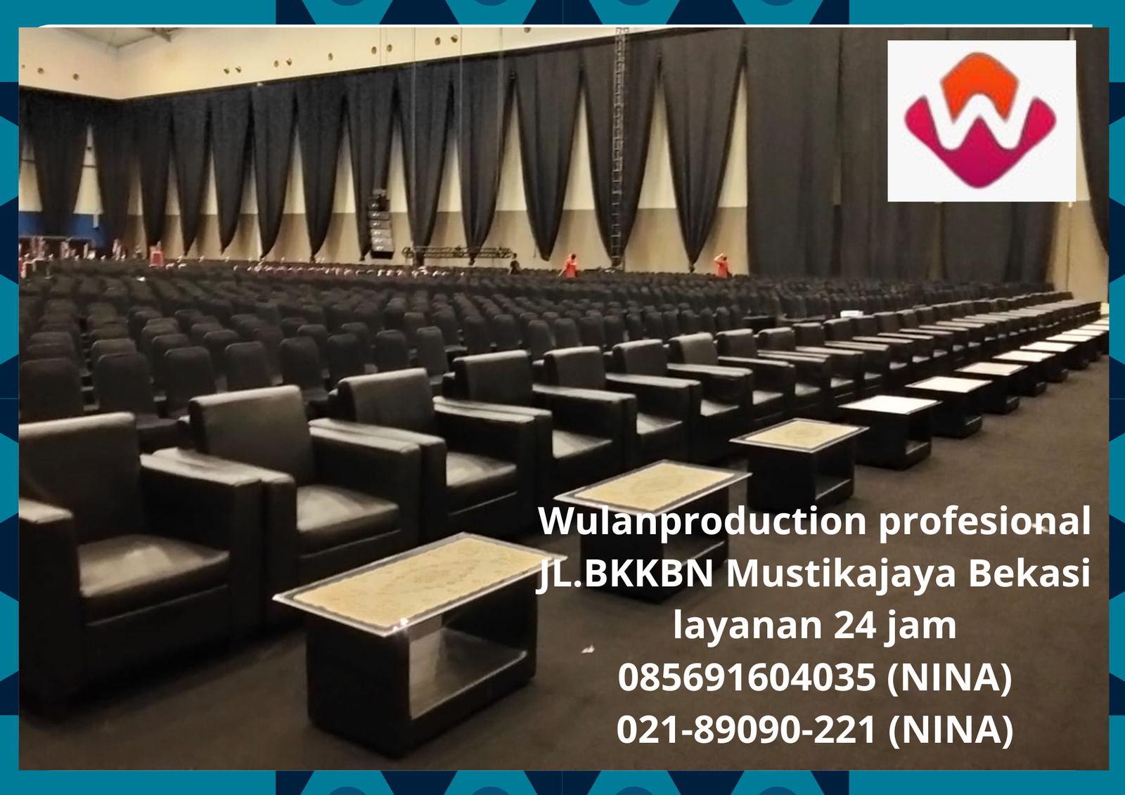 Rental Sofa Kursi Futura Cover Hitam Dan Tiang Antrian Jakarta