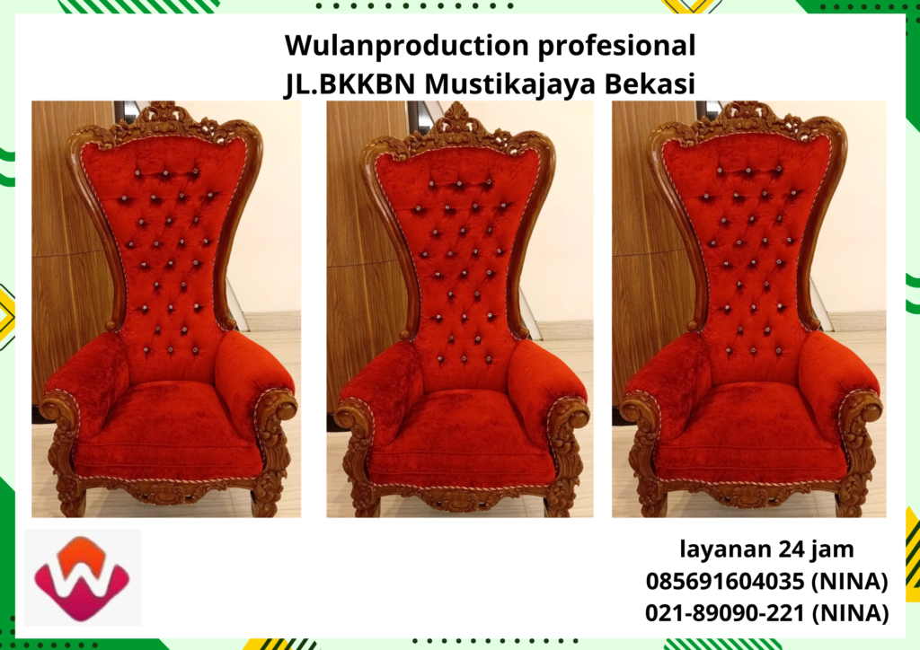 Jasa Sewa Kursi Syahrini Merah Meja Retro Area Bekasi