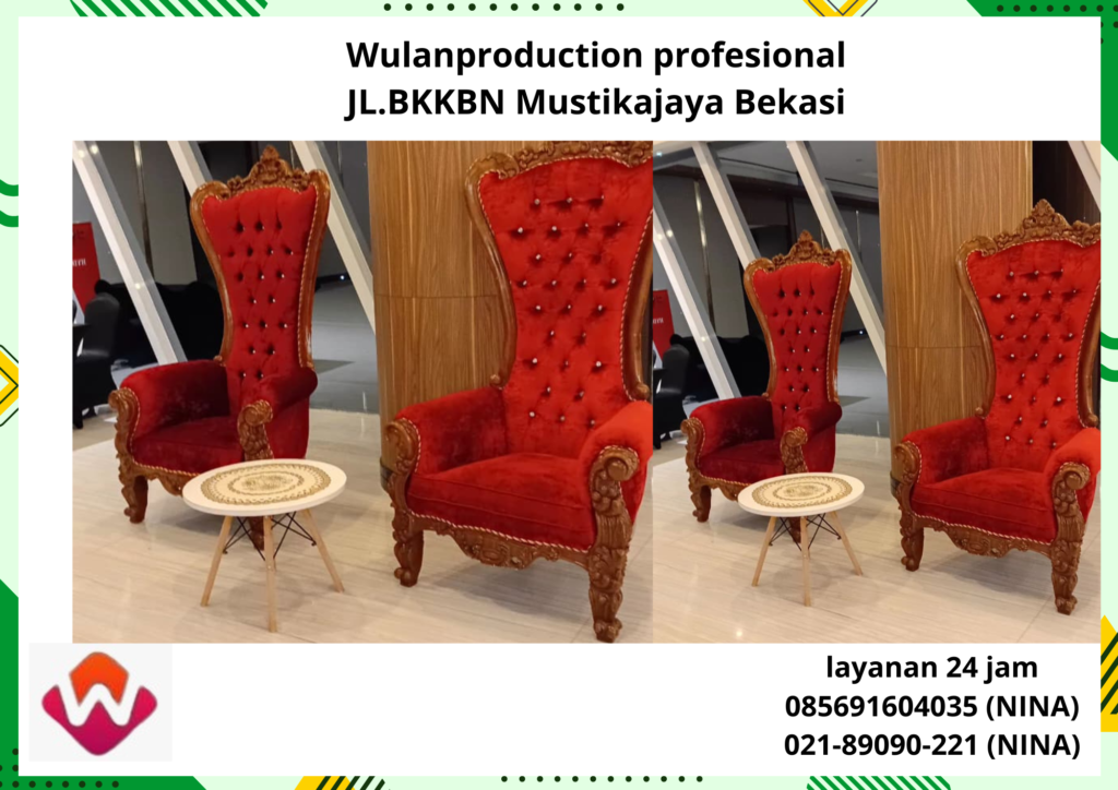 Jasa Sewa Kursi Syahrini Merah Meja Retro Area Bekasi