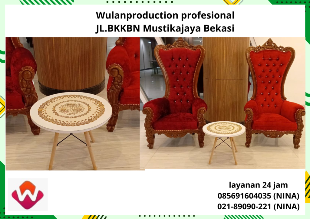 Jasa Sewa Kursi Syahrini Merah Meja Retro Area Bekasi