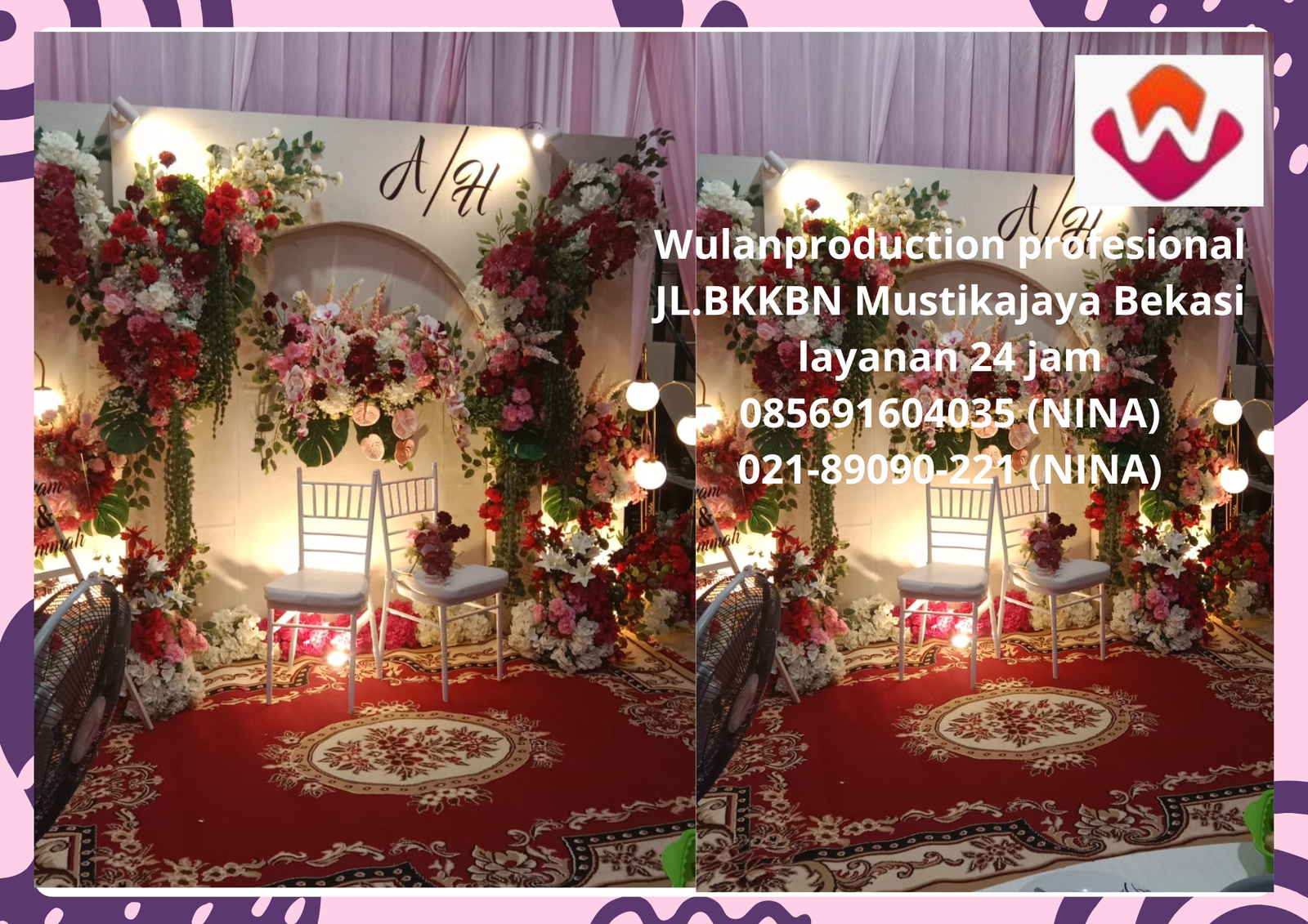 Jasa Pembuatan Backdrop Dekorasi Bunga Bekasi