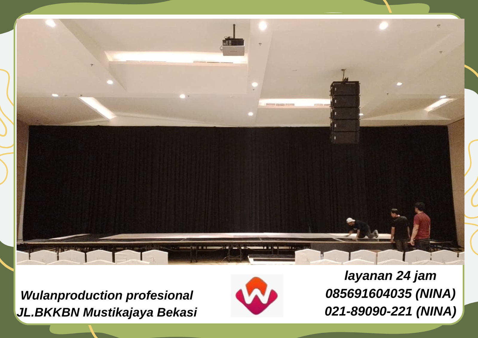 Rental Tirai Hitam Tinggi Berkualitas Area Bandung