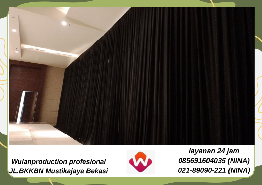 Rental Tirai Hitam Tinggi Berkualitas Area Bandung