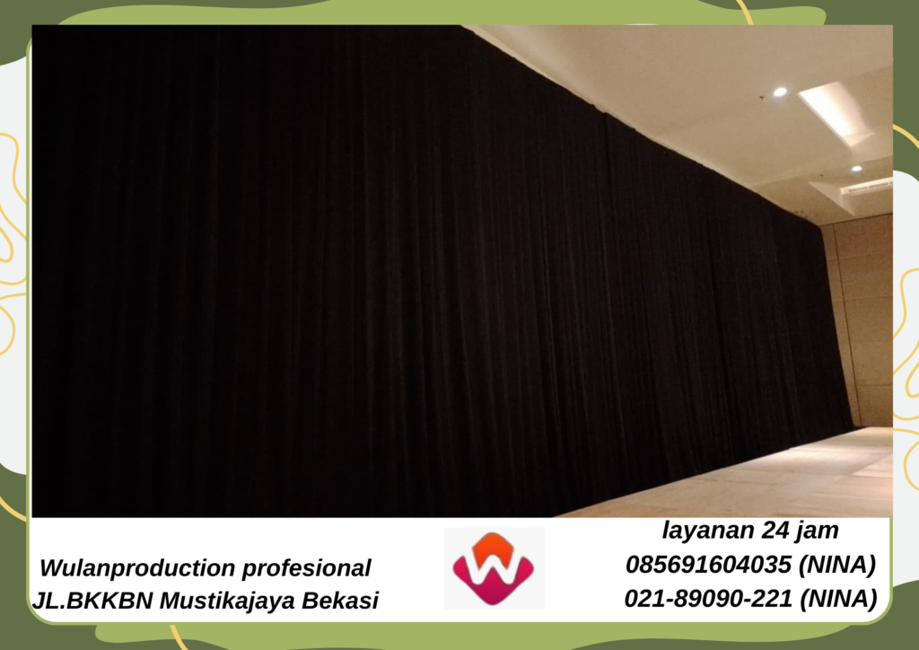 Rental Tirai Hitam Tinggi Berkualitas Area Bandung