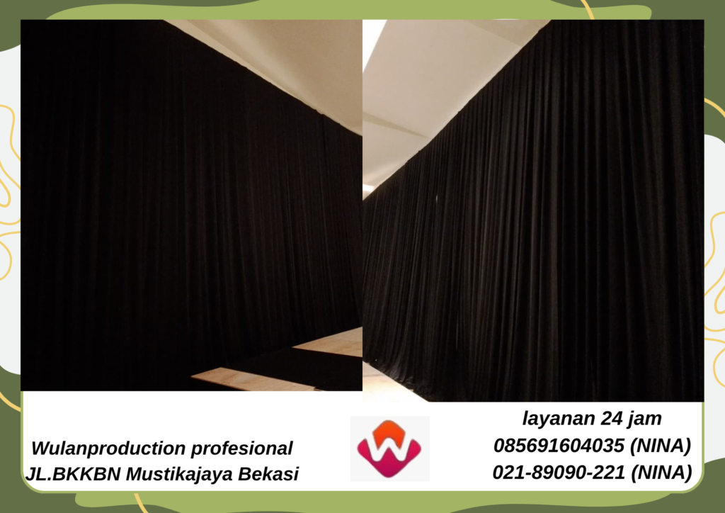 Rental Tirai Hitam Tinggi Berkualitas Area Bandung