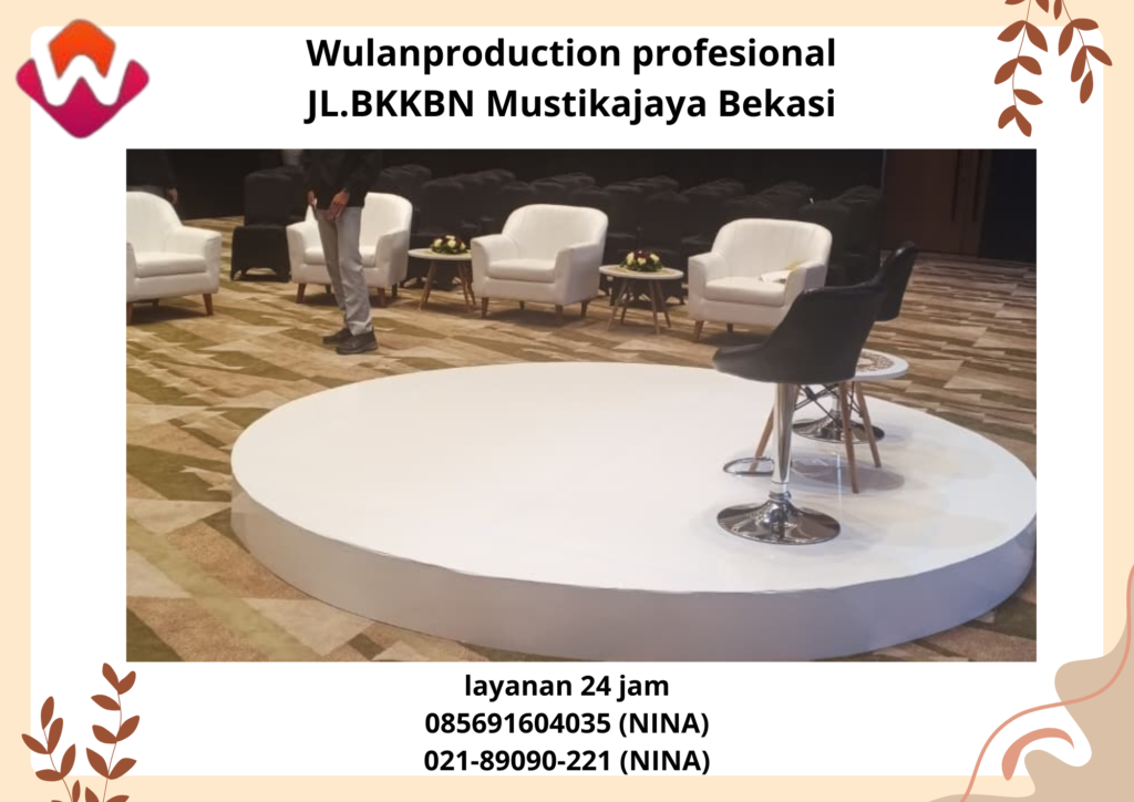 Sewa Panggung Bulat Melaminto Putih 