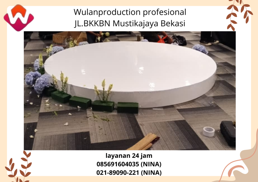 Sewa Panggung Bulat Melaminto Putih 