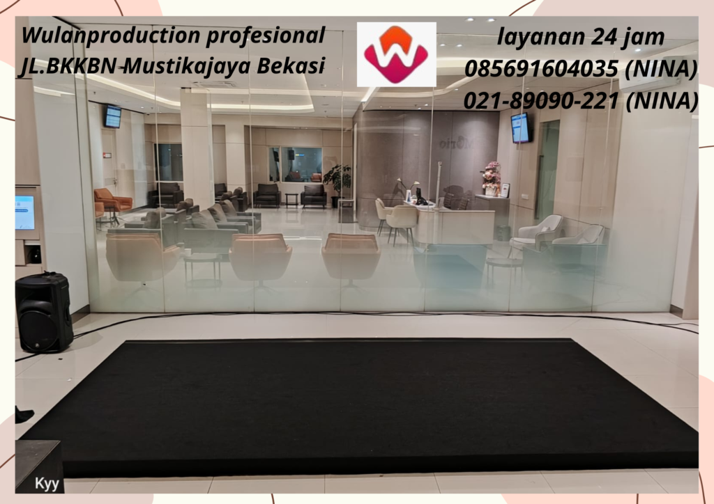 Sewa Panggung Ukuran 4x2m Tinggi 10cm Karpet Hitam Jakarta