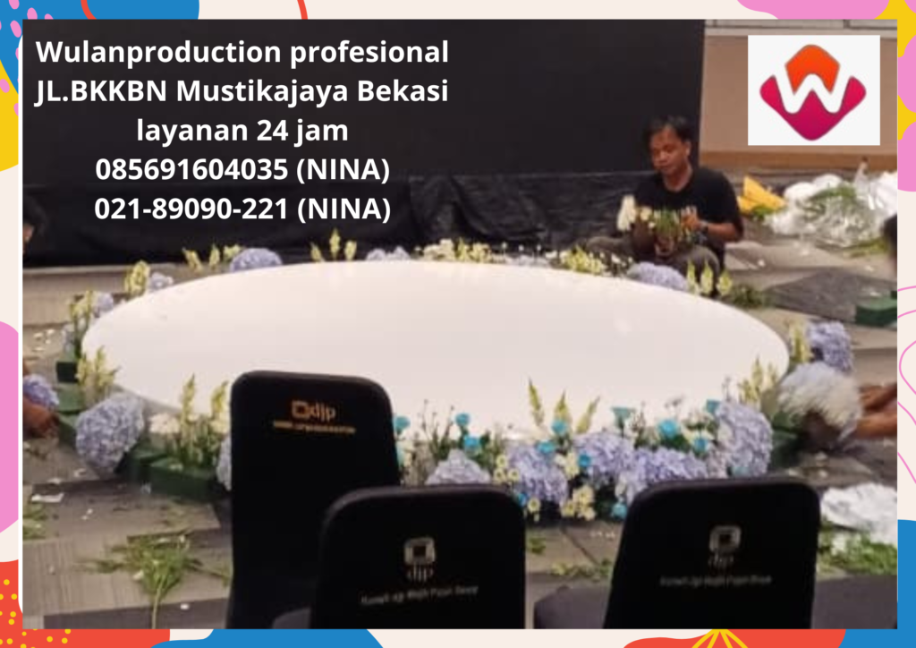 Sewa Stage Melaminto Putih Bulat Area Depok 