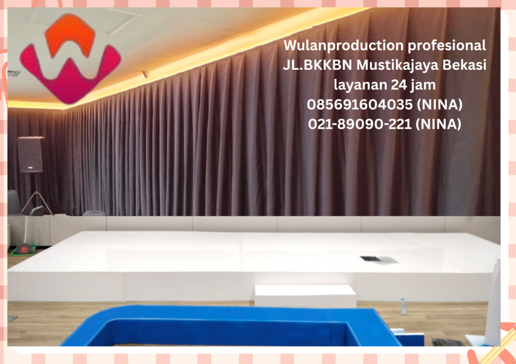 Rental Black Curtain Dan Panggung Melamin Cikarang