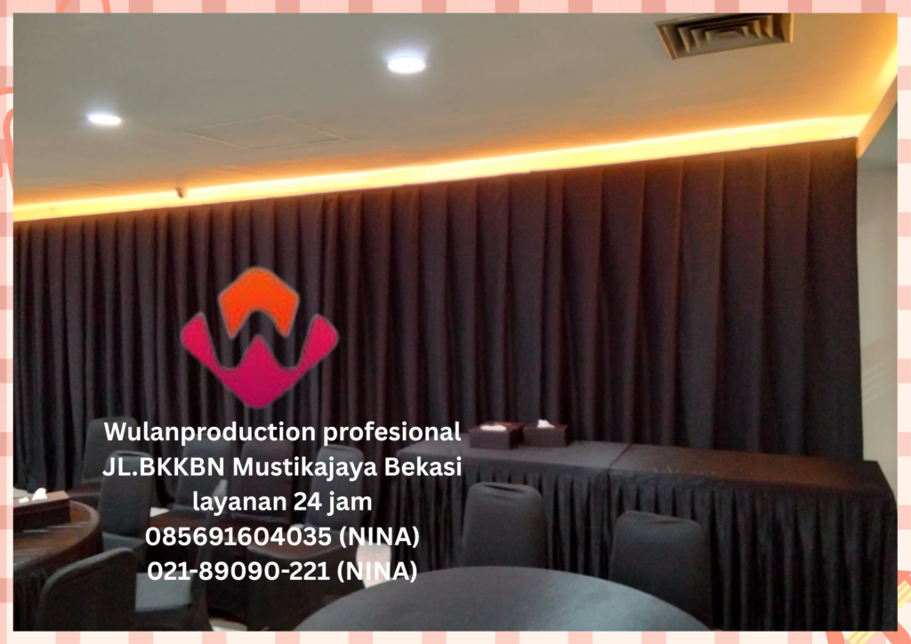 Rental Black Curtain Dan Panggung Melamin Cikarang