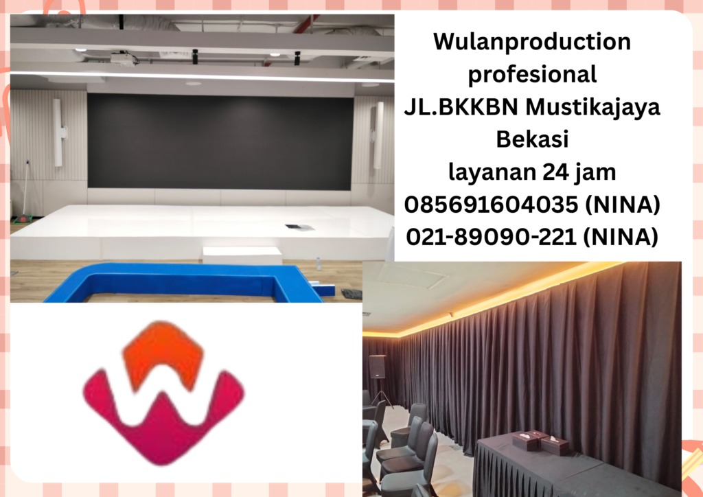 Rental Black Curtain Dan Panggung Melamin Cikarang