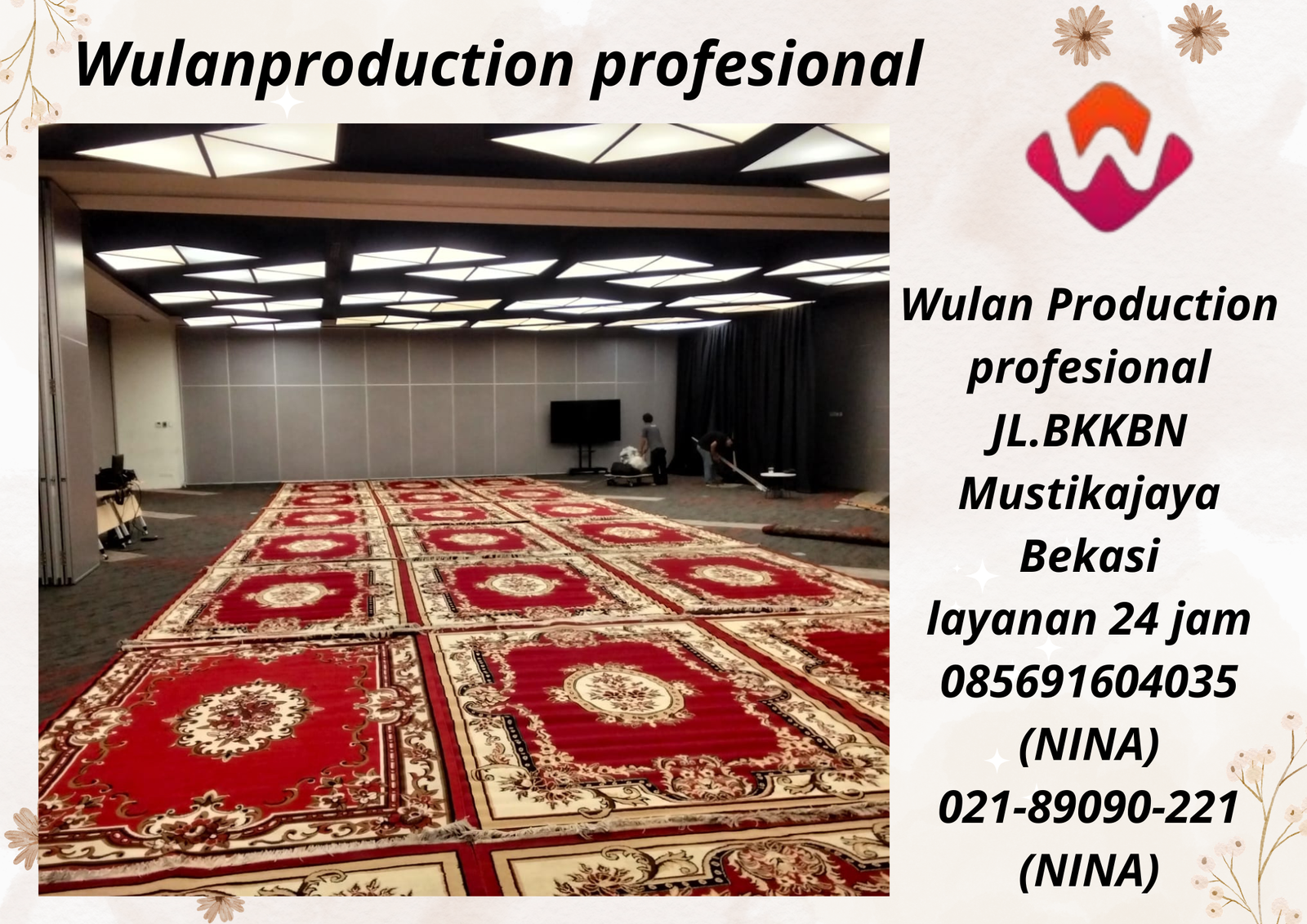 Rental Karpet Tebal Permadani Merah Area Tangerang