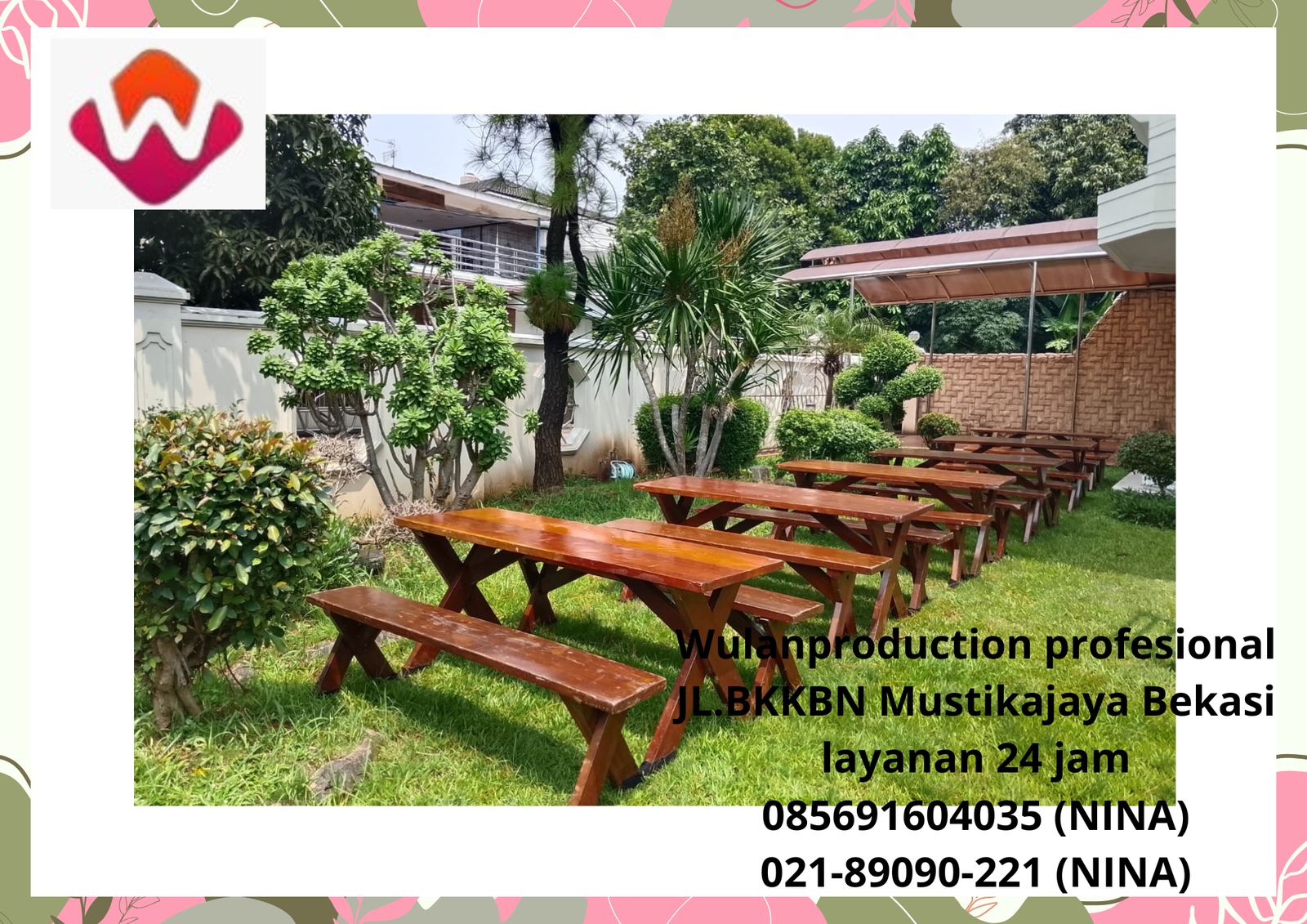 Rental Kursi Meja Taman Gratis Ongkir Jakarta