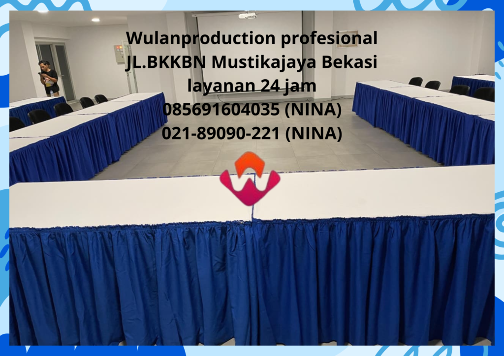 Sewa Aneka Model Meja Dan Taplak Skirting Biru Jakarta 