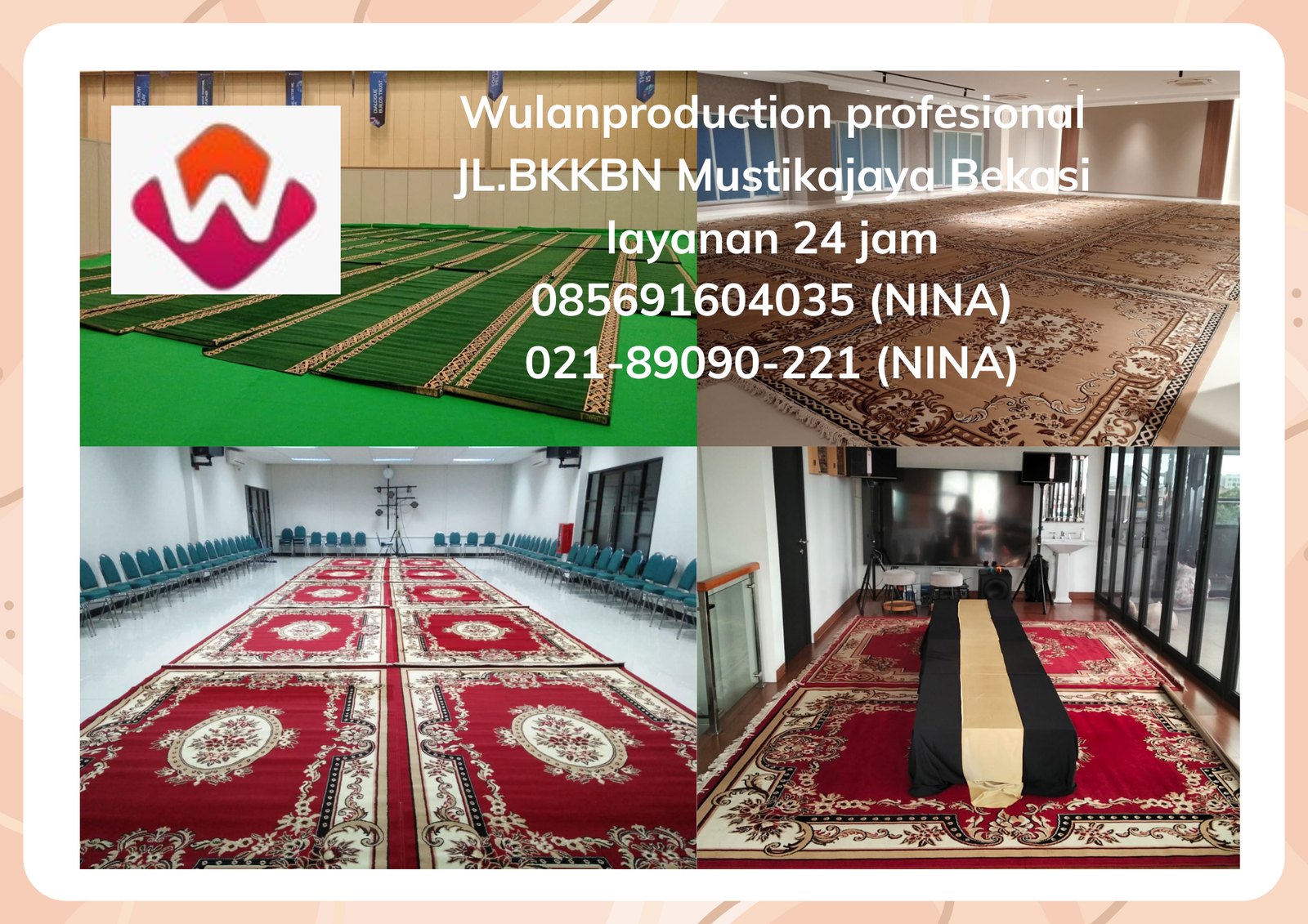 Sewa Karpet Permadani Merah Coklat Hijau Area Bandung