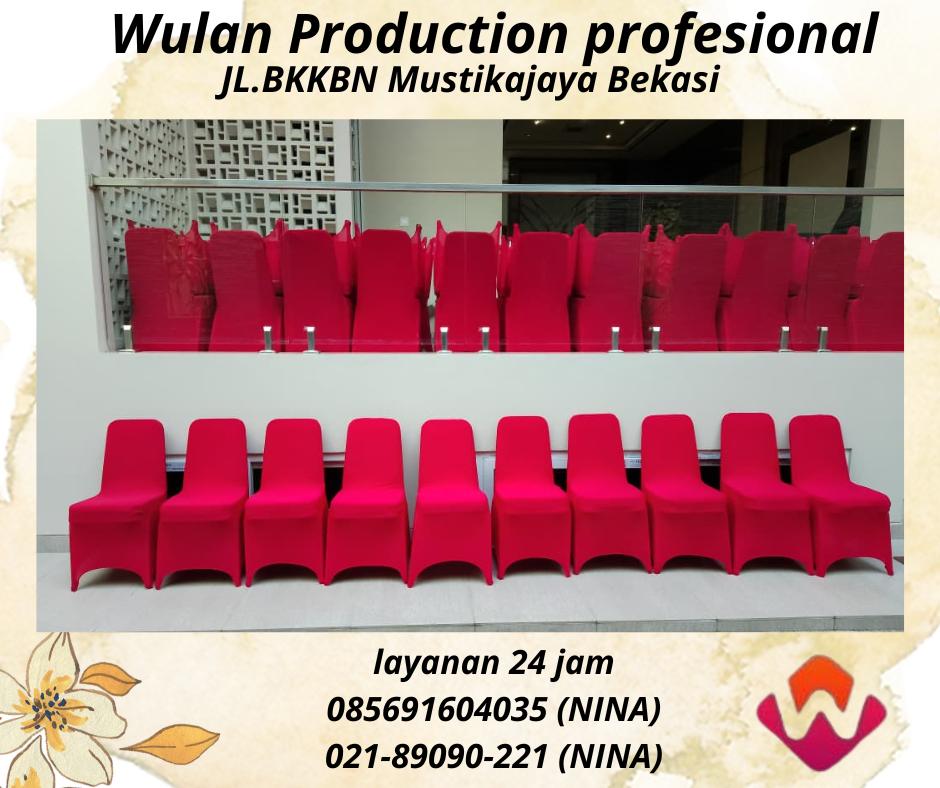 Sewa Kursi Susun Sarung Kursi Merah Area PIK Jakarta