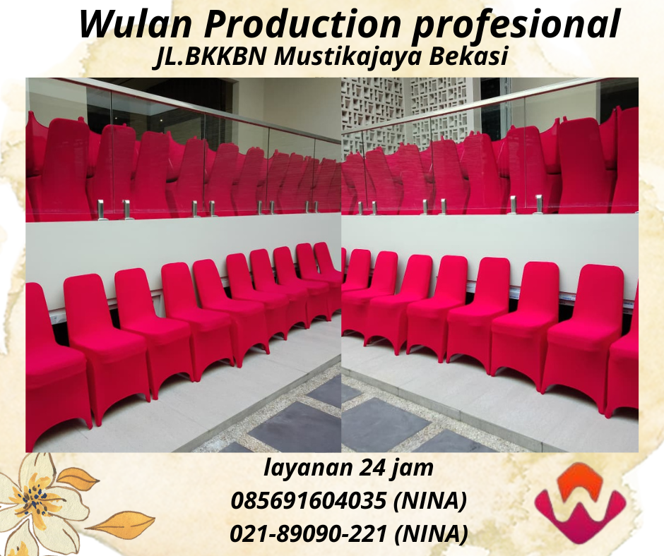 Sewa Kursi Susun Sarung Kursi Merah Area PIK Jakarta