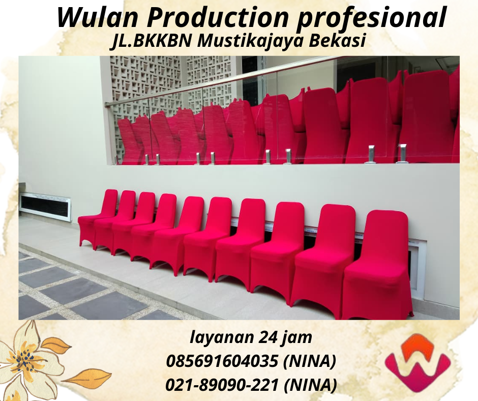 Sewa Kursi Susun Sarung Kursi Merah Area PIK Jakarta