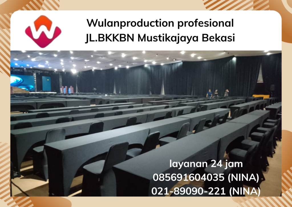 Sewa Meja Ibm Kursi Taplak Dan sarung Kursi Hitam Jakarta