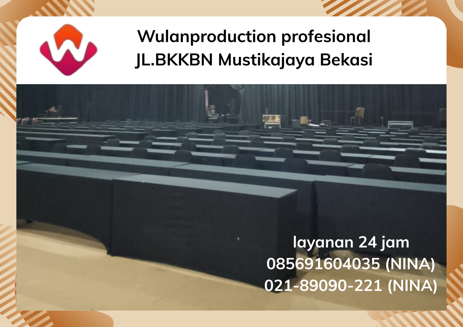 Sewa Meja Ibm Kursi Taplak Dan sarung Kursi Hitam Jakarta