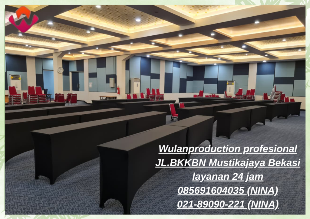 Rental Meja IBM Cover Ketat Hitam Dan Putih Di Bekasi