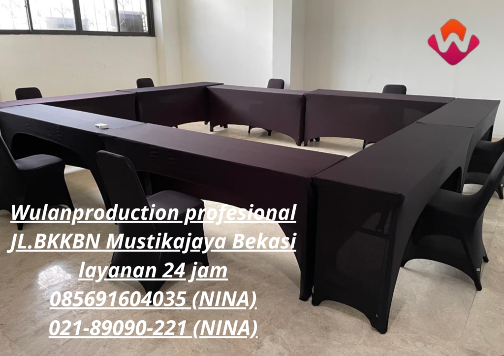 Rental Meja Ibm Dan Kursi Susun Futura Cover Hitam Jakarta