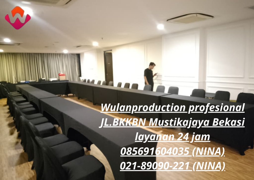 Rental Meja Ibm Dan Kursi Susun Futura Cover Hitam Jakarta