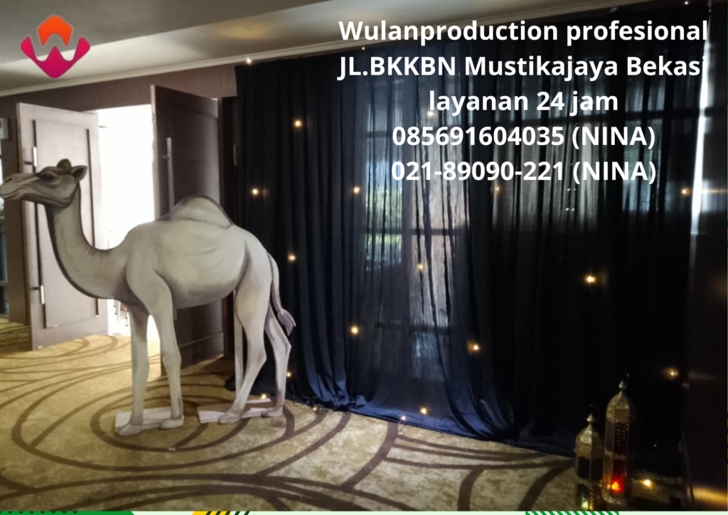 Sewa Black Curtain Lampu Starlight Dekorasi Unta Bedug Jakarta