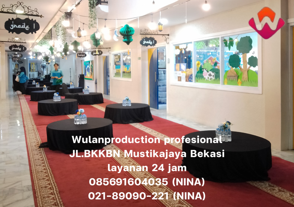 Sewa Karpet Sajadah Merah Dan Meja Bundar Lesehan Bekasi