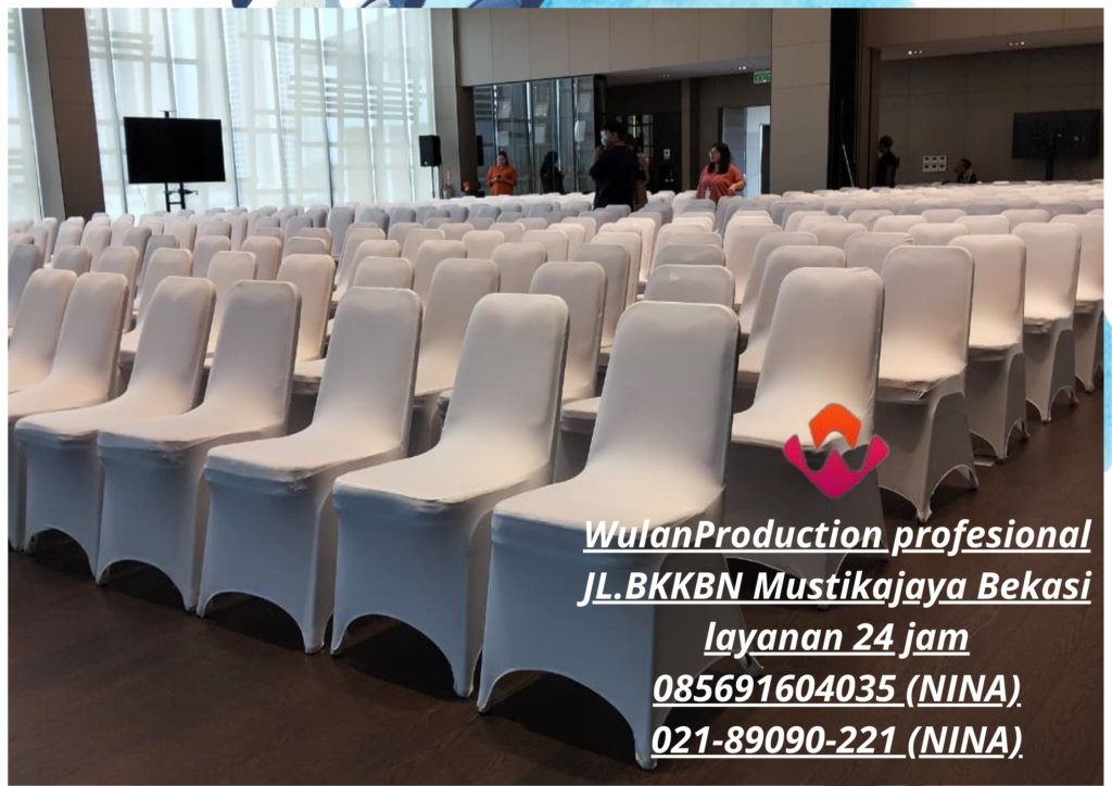 Sewa Meja Bulat Dan Kursi Stainless Cover Putih Area Jakarta