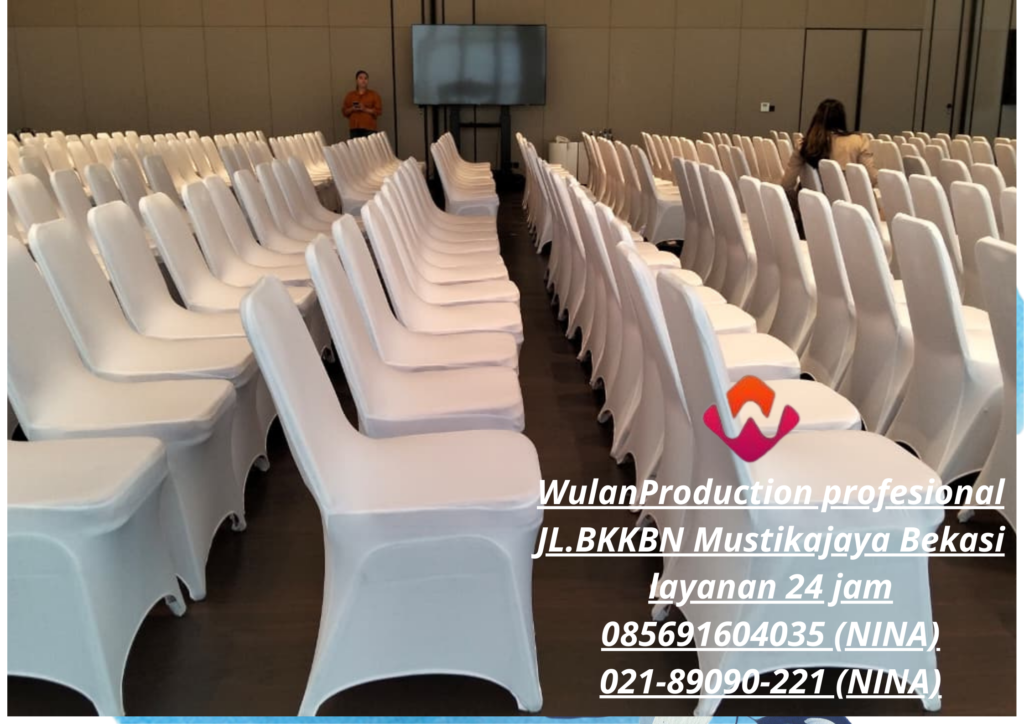 Sewa Meja Bulat Dan Kursi Stainless Cover Putih Area Jakarta