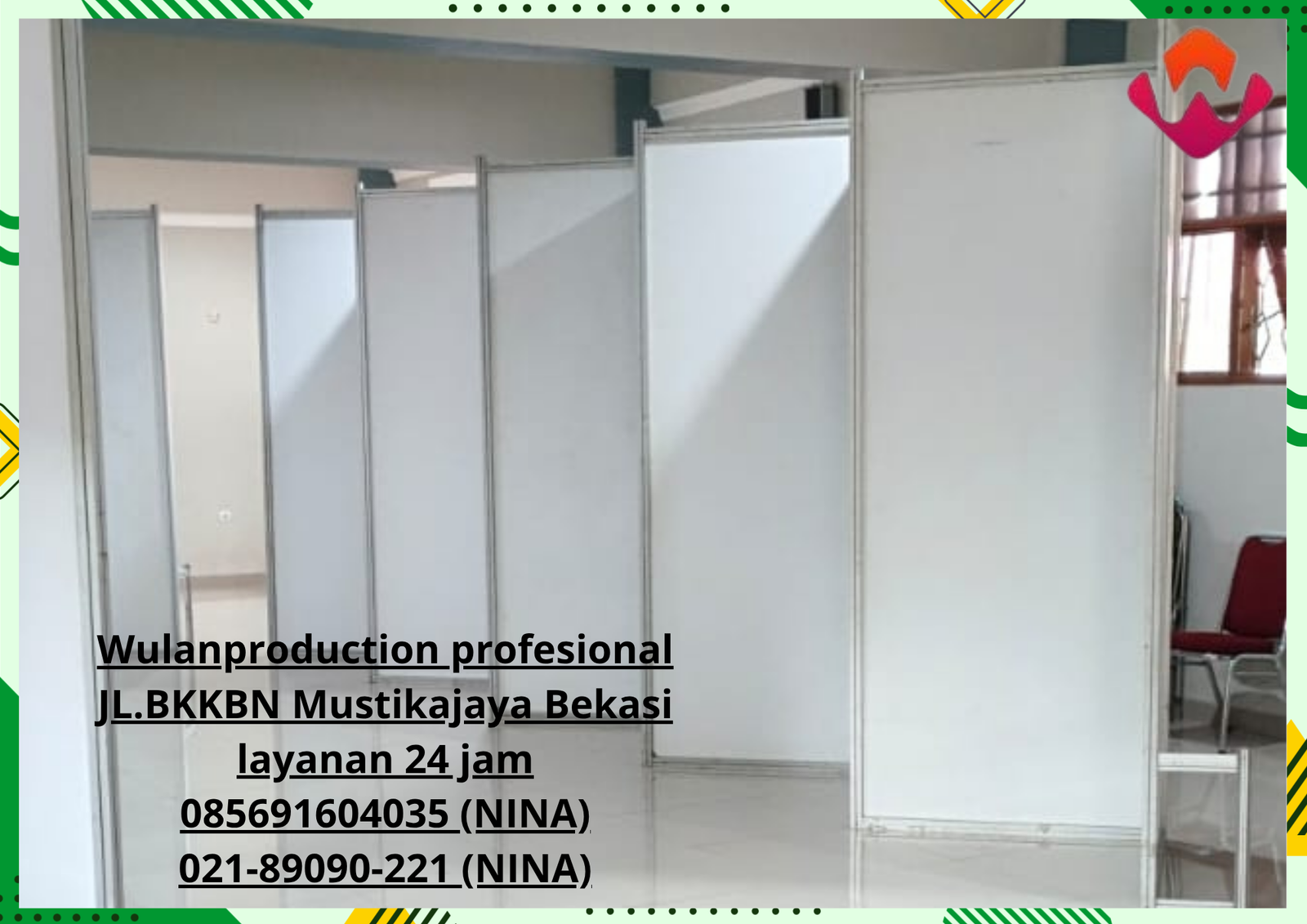 Sewa Partisi Zig Zag Putih Jakarta