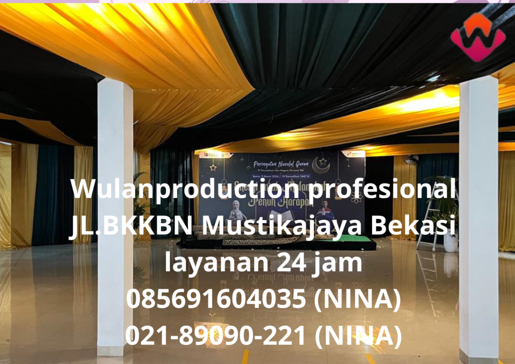 Sewa Tenda Serut Kain Hitam Gold Jakarta