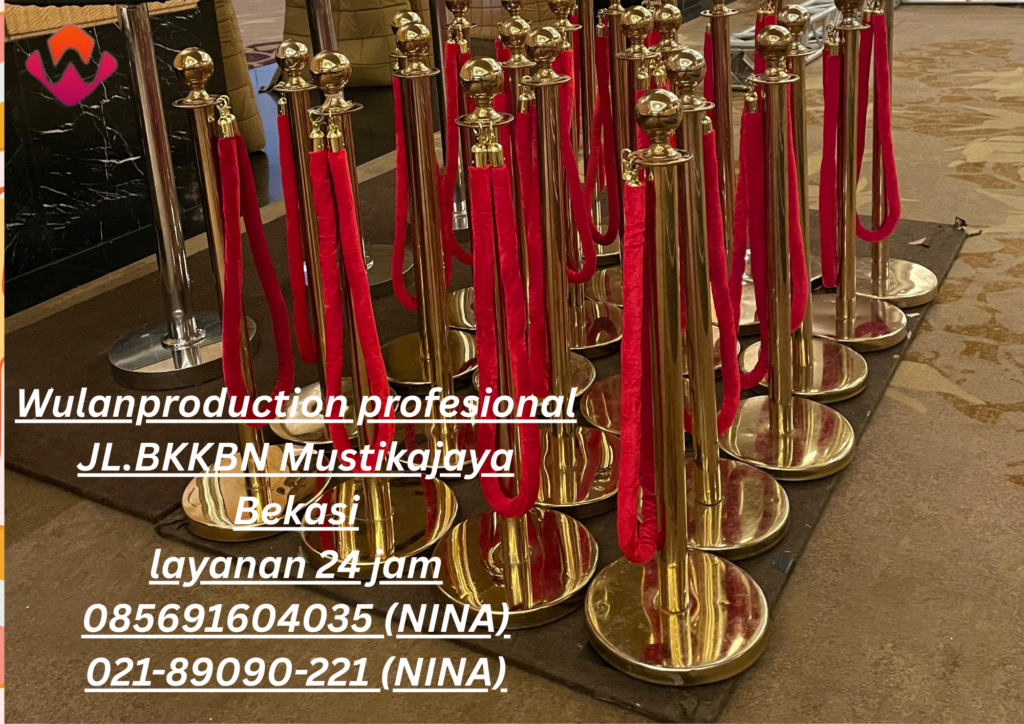 Sewa Tiang Antrian Type Sabuk Tarik Dan Tali Bludru Cikarang