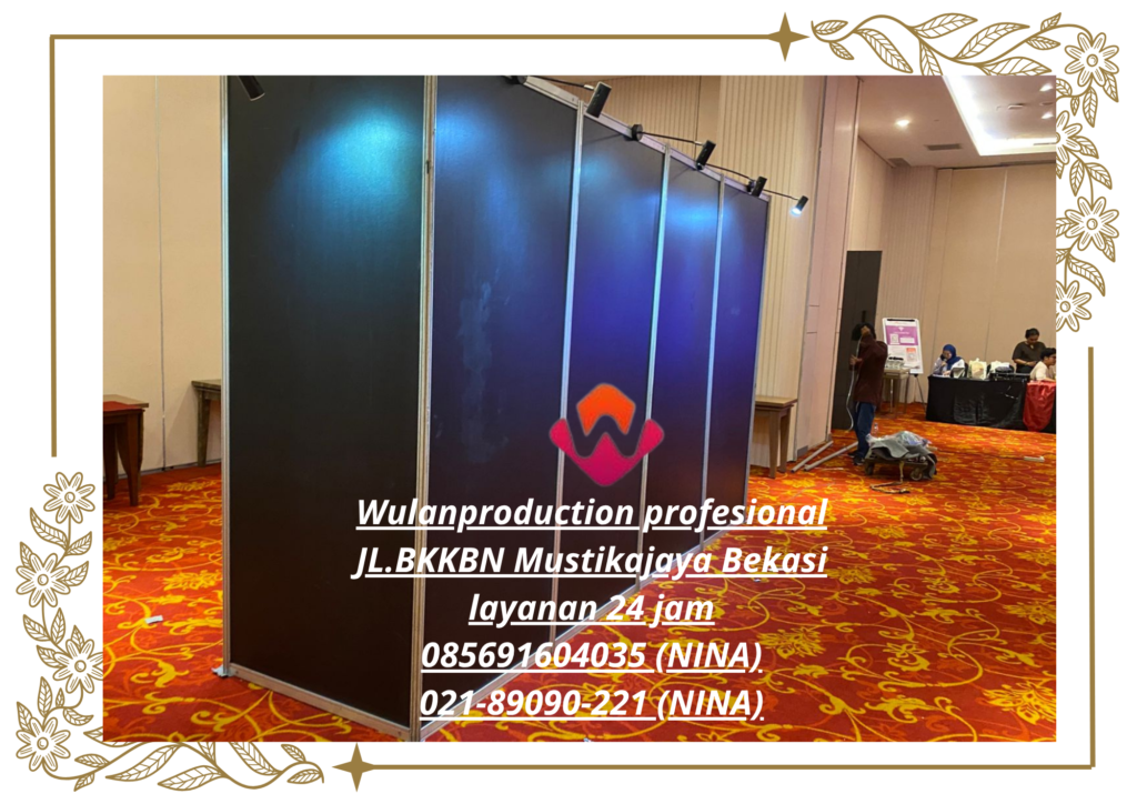 Jasa Sewa Partisi Hitam Lengkap Lampu Spot Area Cikarang 