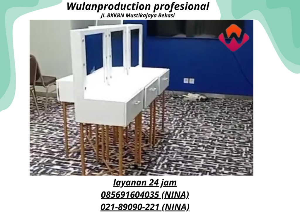 Pusat Sewa Meja Kaca Rias Portable Putih Bogor