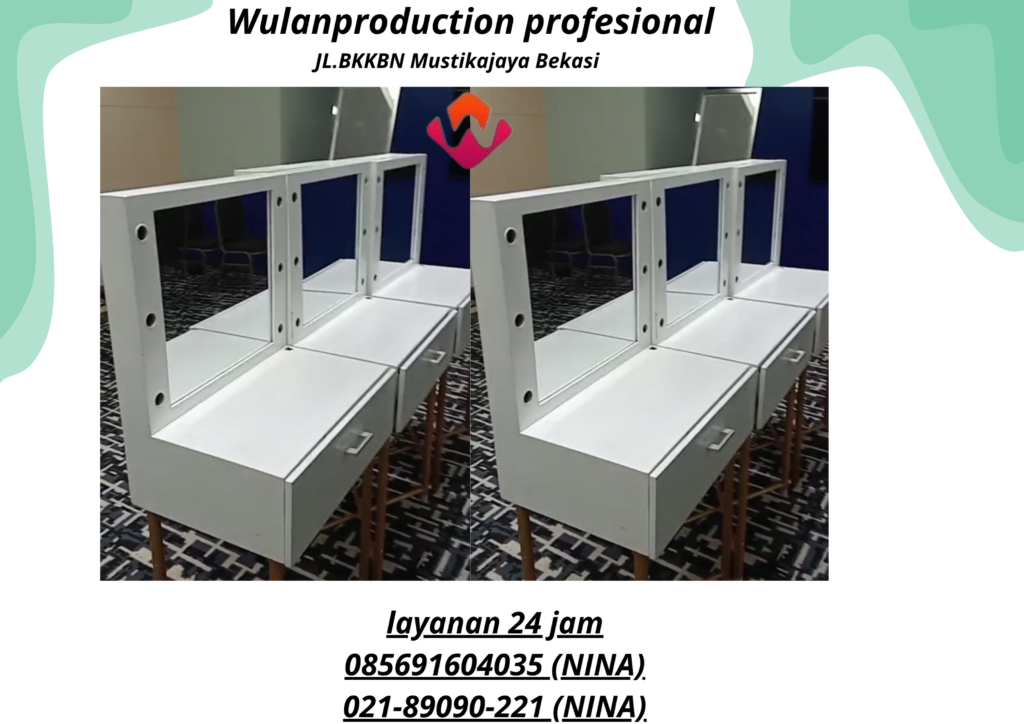 Pusat Sewa Meja Kaca Rias Portable Putih Bogor