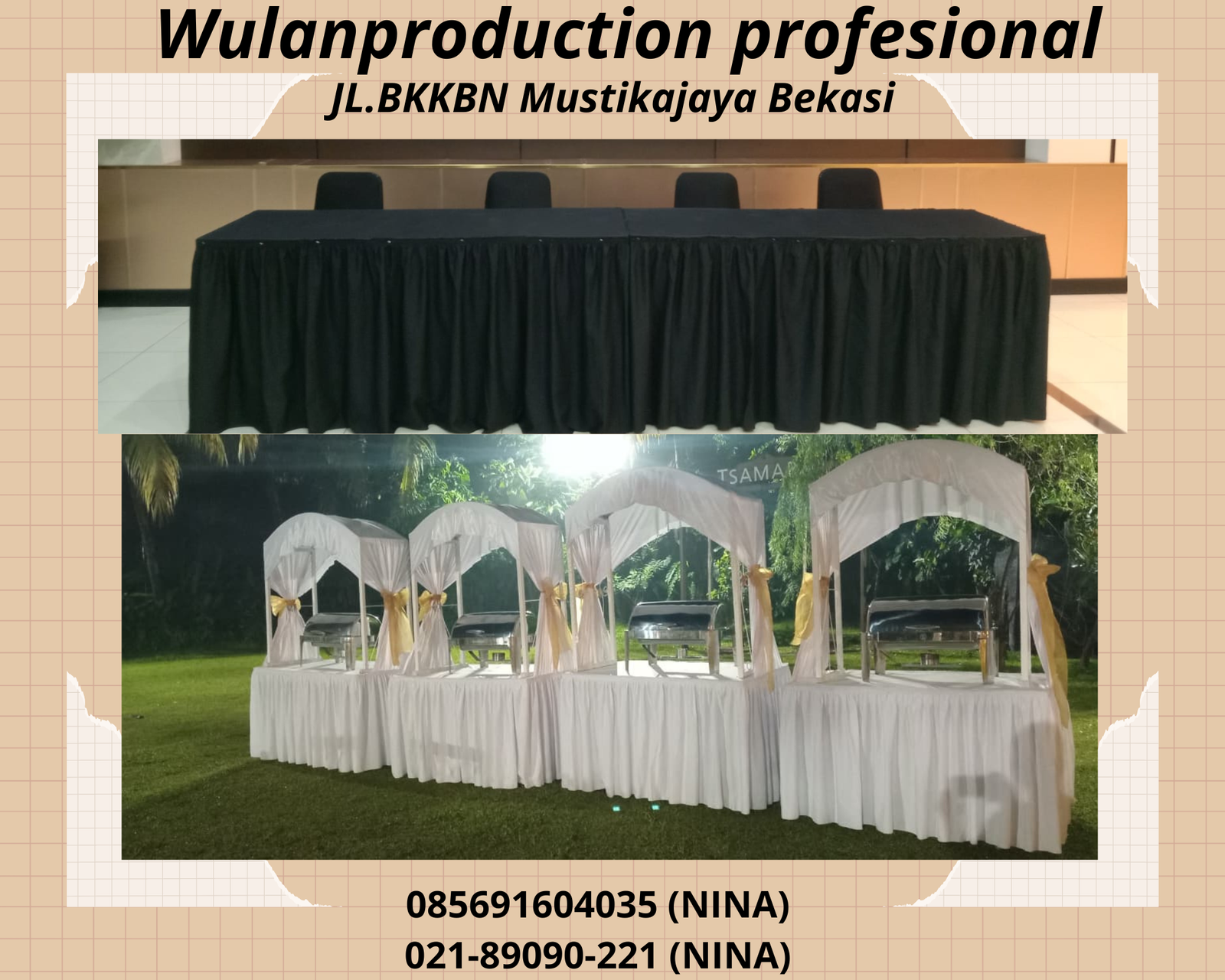 Rental Meja Kotak Dan Gubukan Meja Prasmanan Area Bekasi