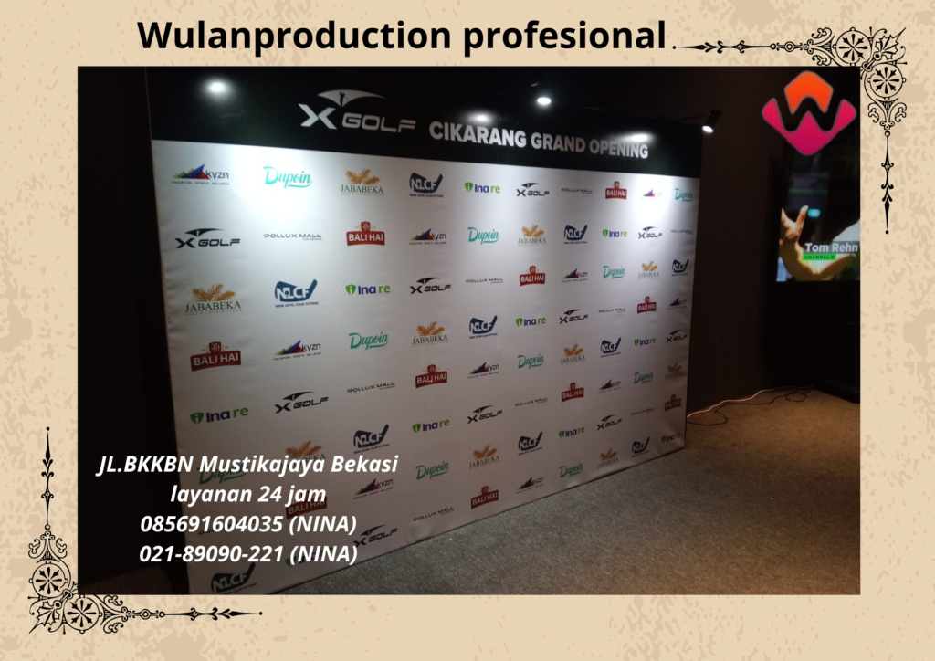 Sewa Backdrop Flexy China Lengkap Karpet Gratis Ongkir Bekasi