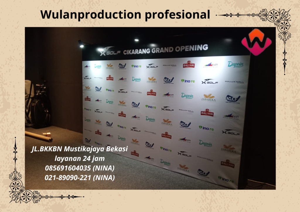 Sewa Backdrop Flexy China Lengkap Karpet Gratis Ongkir Bekasi