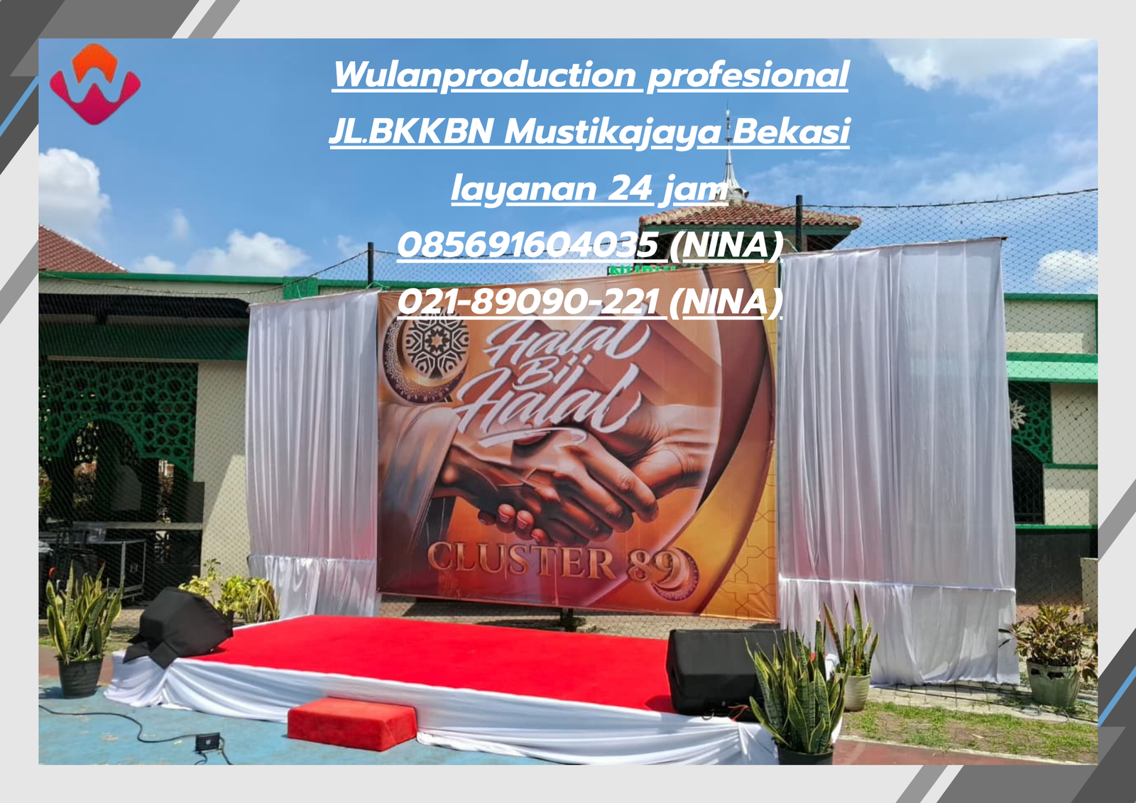 Sewa Backdrop Stage Photo Booth RoundTable Kursi Bekasi