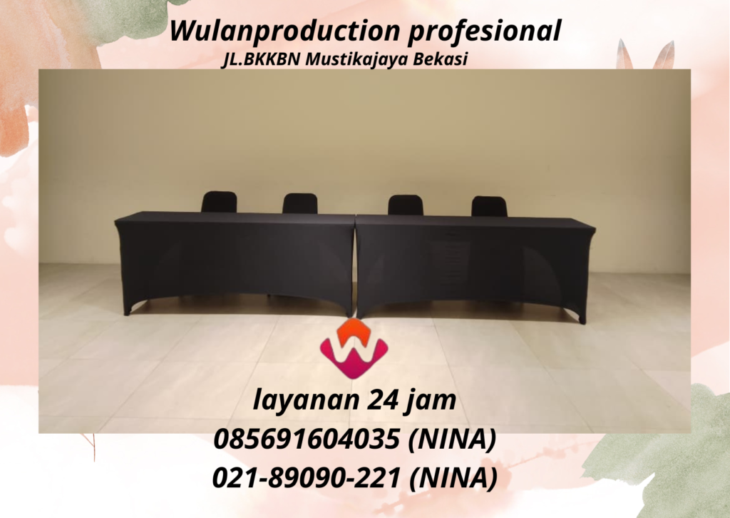 Sewa Kursi Dan Meja Event Full Cover Hitam Jakarta