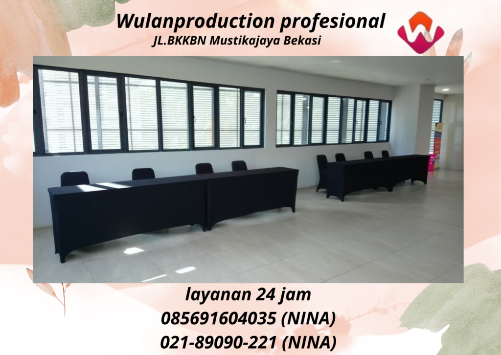 Sewa Kursi Dan Meja Event Full Cover Hitam Jakarta