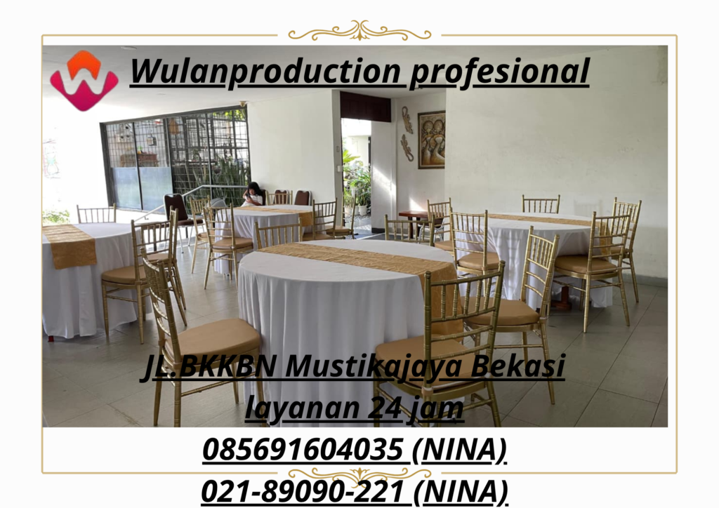 Sewa Meja Bulat Dan Kursi Tiffany Gold Siap Kirim di Bogor