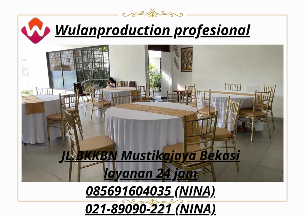 Sewa Meja Bulat Dan Kursi Tiffany Gold Siap Kirim di Bogor