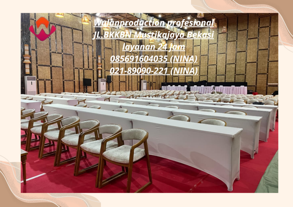 Sewa Meja IBM Cover Putih Dan Kursi VIP Area Bandung