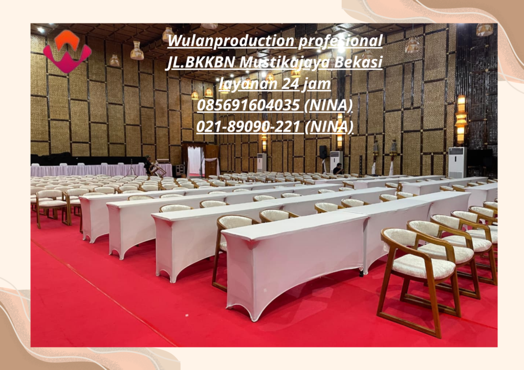 Sewa Meja IBM Cover Putih Dan Kursi VIP Area Bandung